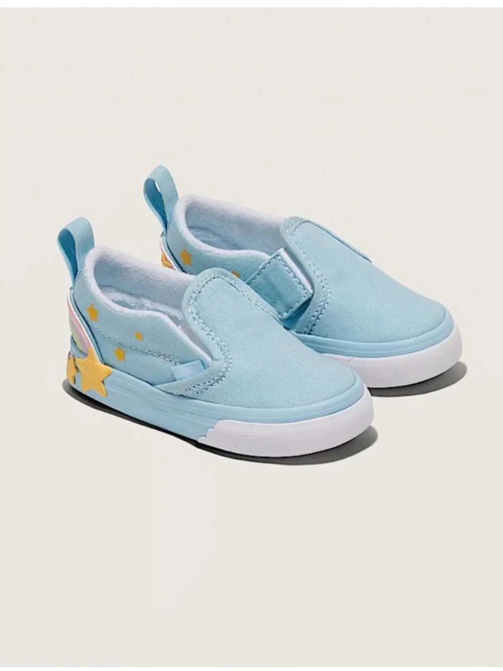 Vans Toddler shooting star rainbow Classic Slip-On V Shoe size 9